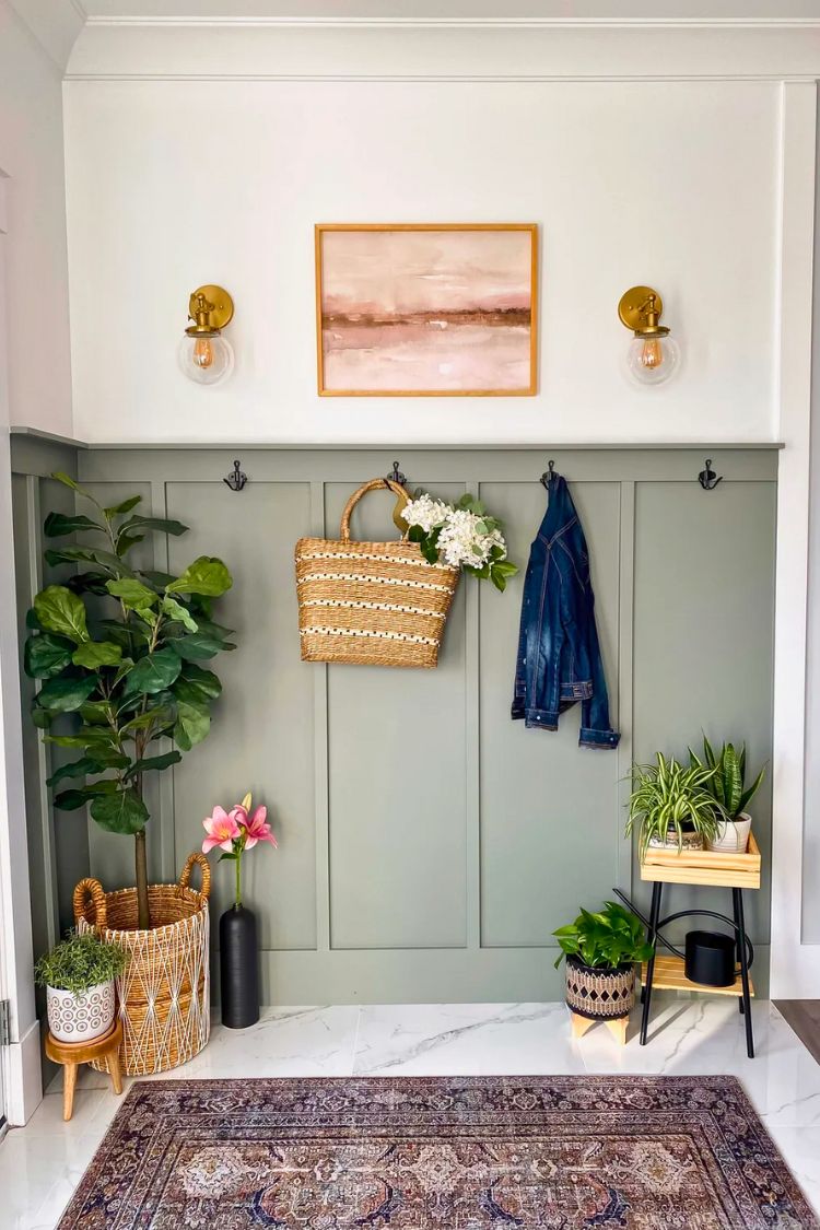 simple boho hallway