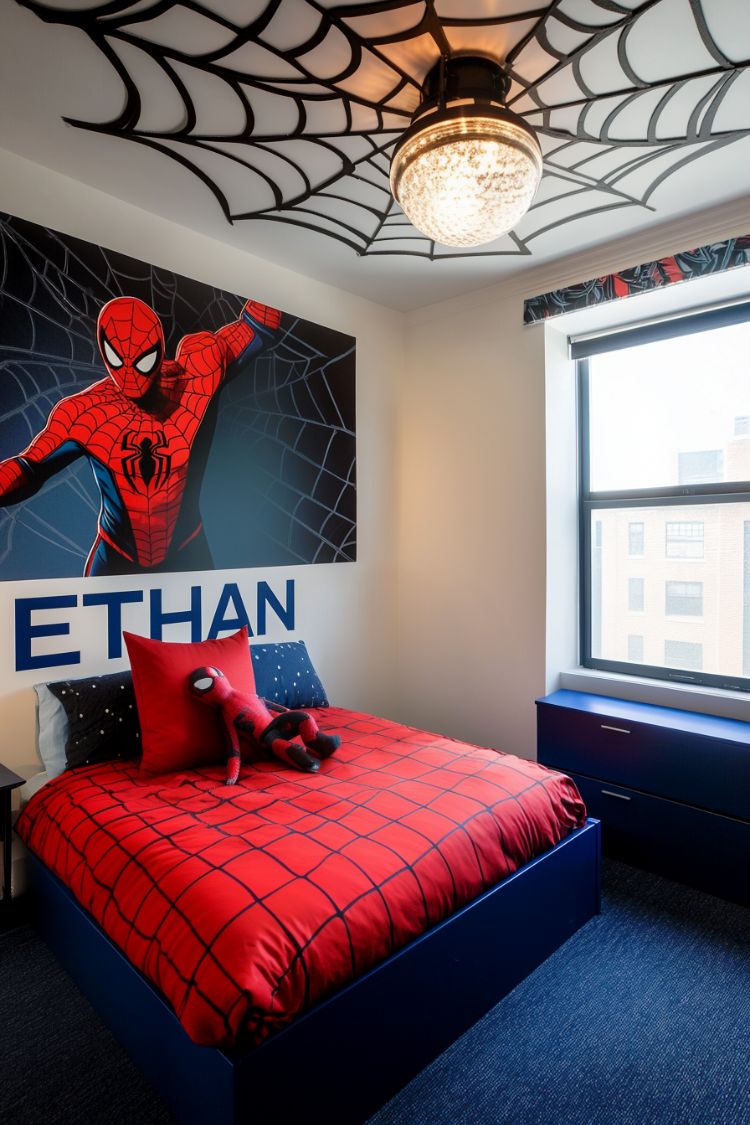 spider man themed bedroom