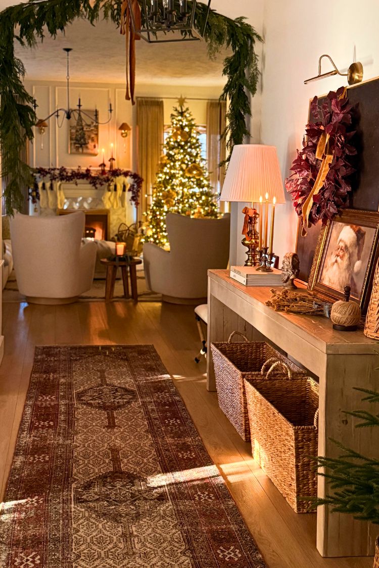 vintage boho hallway
