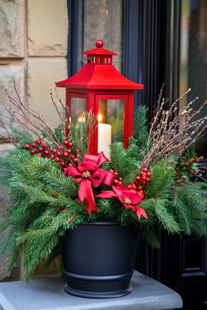 20 Outdoor Christmas Lantern Ideas to Transform Your Front Porch - H.M.G