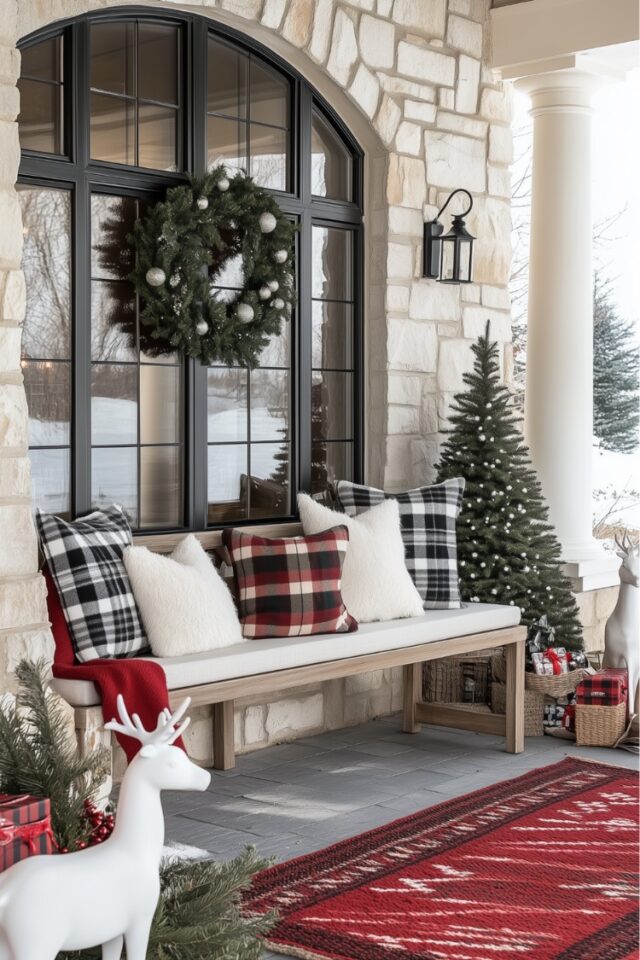 20 Farmhouse Christmas Porch Ideas That Will Transform Your Holiday ...