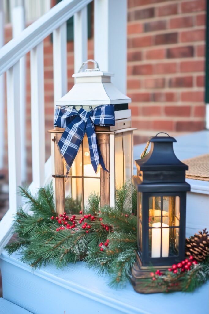 20 Outdoor Christmas Lantern Ideas to Transform Your Front Porch - H.M.G