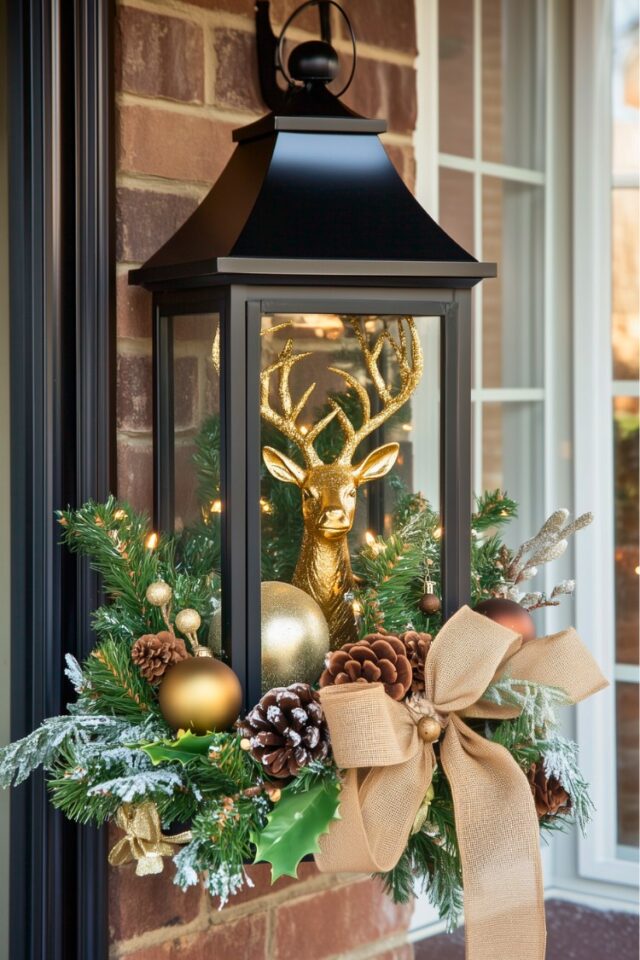 20 Outdoor Christmas Lantern Ideas to Transform Your Front Porch - H.M.G