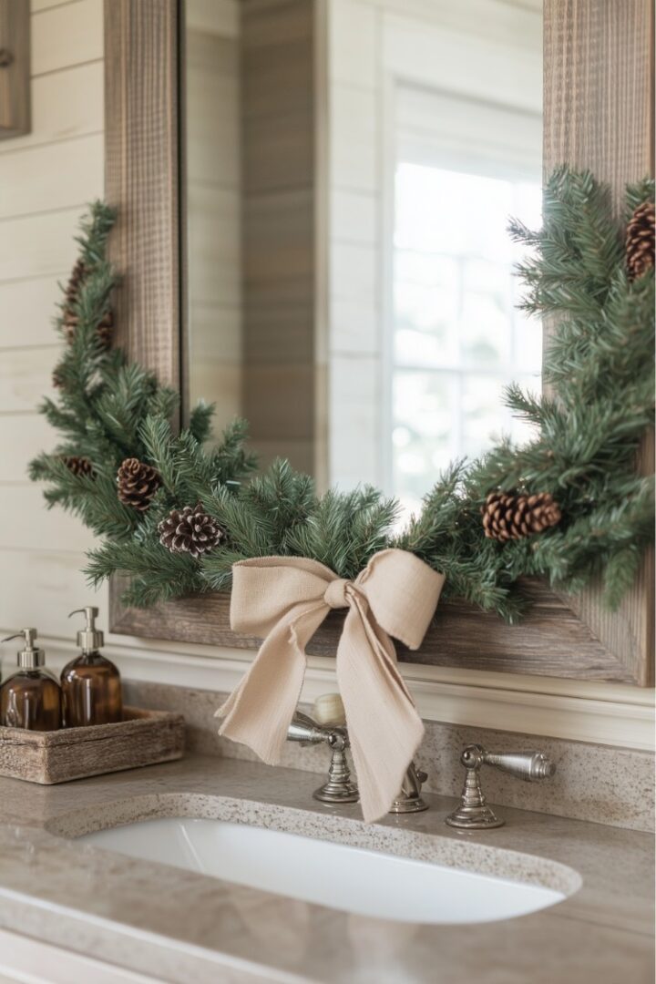 22 Easy Christmas Bathroom Decor Ideas to Festive Up Your Space! - H.M.G