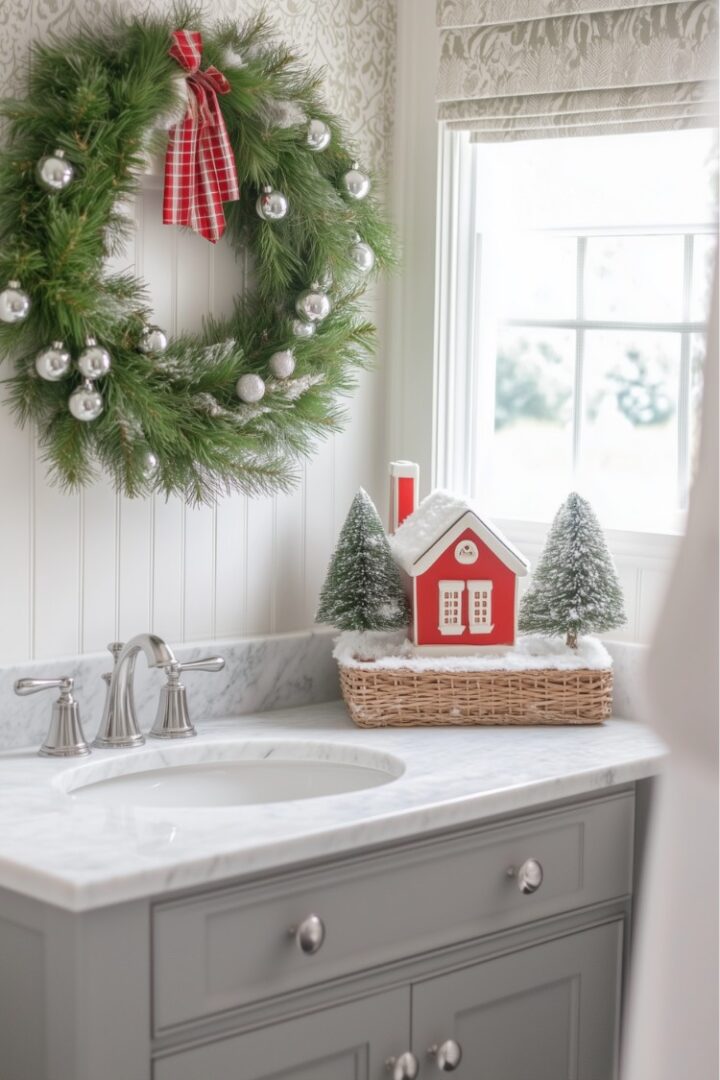 22 Easy Christmas Bathroom Decor Ideas to Festive Up Your Space! - H.M.G