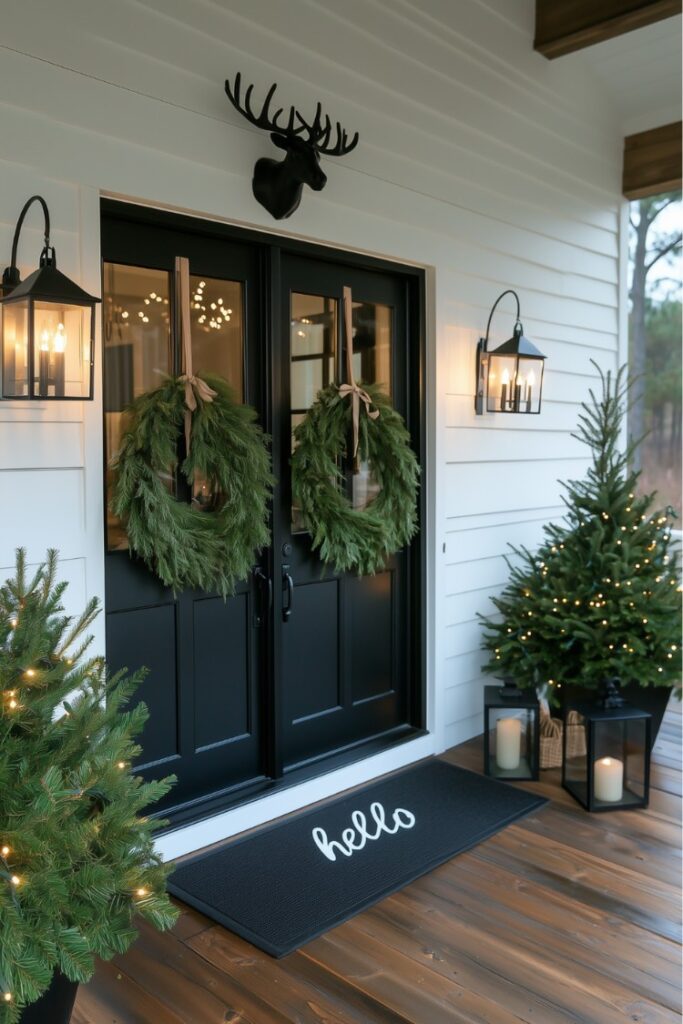 20 Farmhouse Christmas Porch Ideas That Will Transform Your Holiday ...