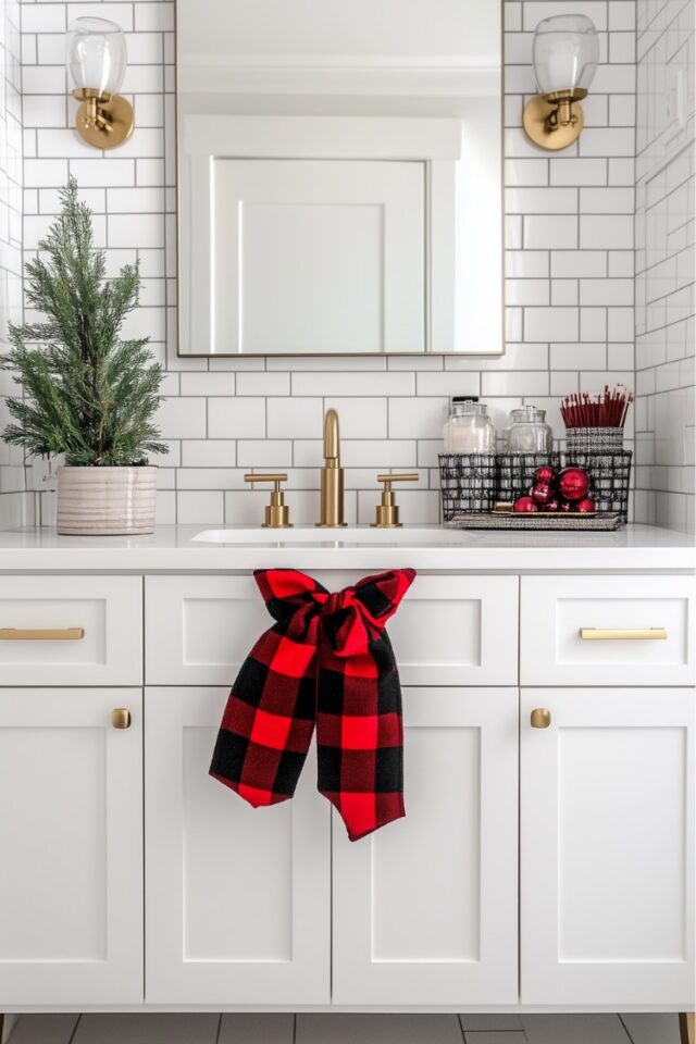 22 Easy Christmas Bathroom Decor Ideas to Festive Up Your Space! - H.M.G