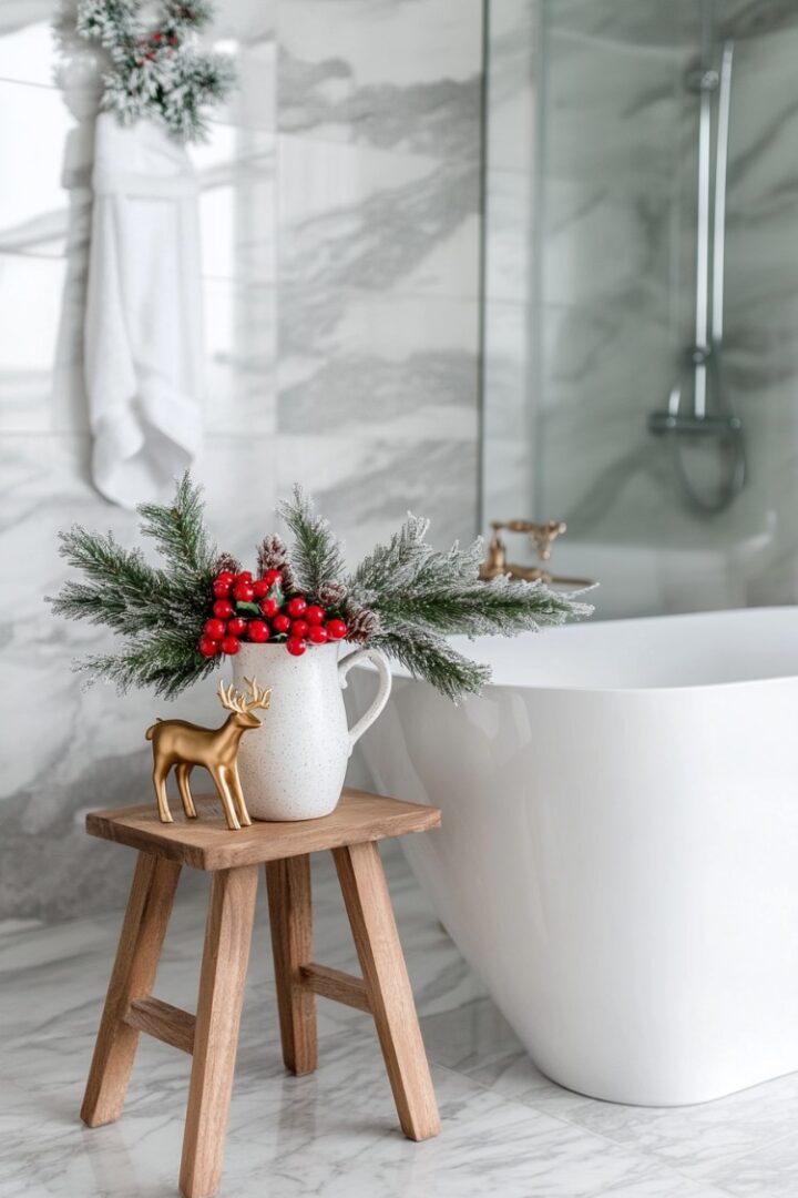 22 Easy Christmas Bathroom Decor Ideas to Festive Up Your Space! - H.M.G