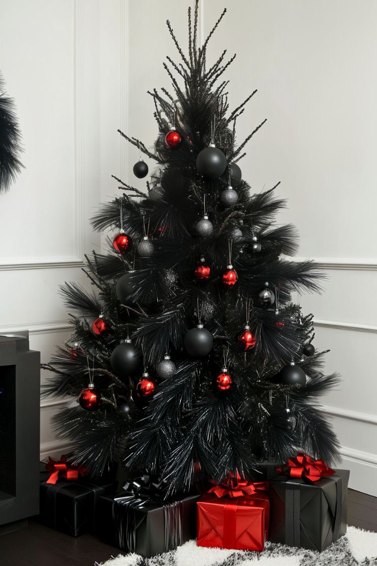 black christmas tree