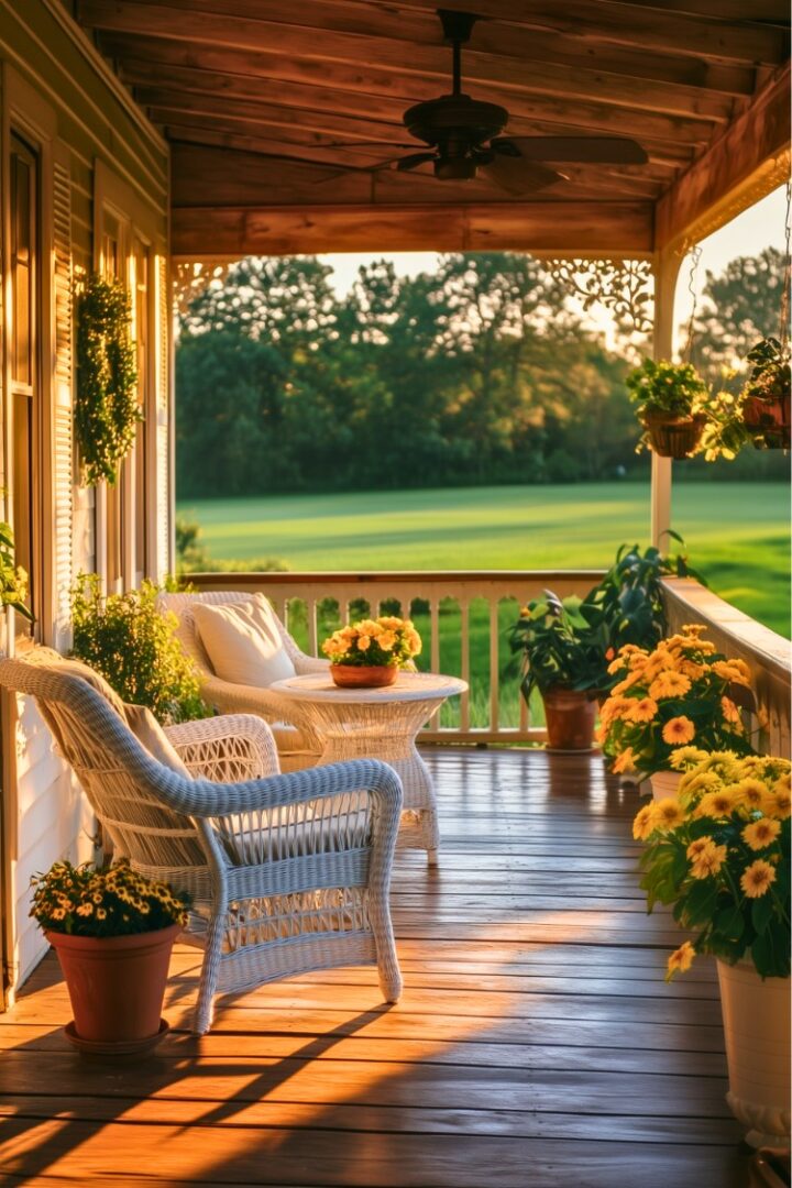 24 Charming Farmhouse Spring Porch Decor Ideas [Easter Updated] - H.M.G