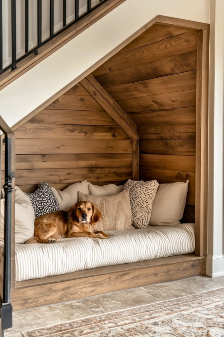 11 Pet House Ideas Under the Stairs with Key Tips - H.M.G - Pet House Ideas For Small Spaces