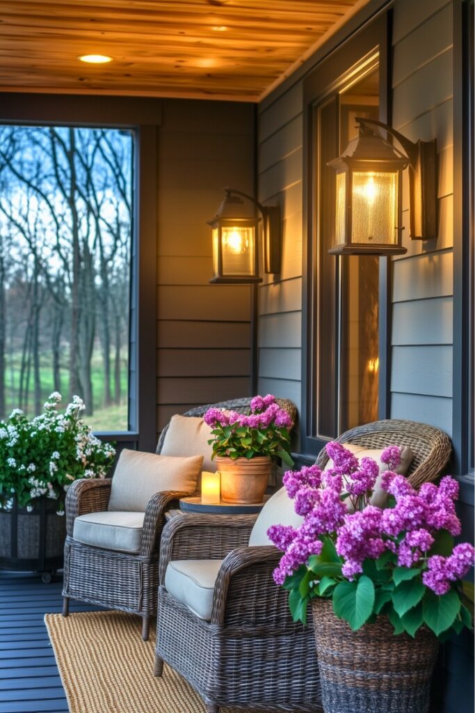 24 Charming Farmhouse Spring Porch Decor Ideas [Easter Updated] - H.M.G