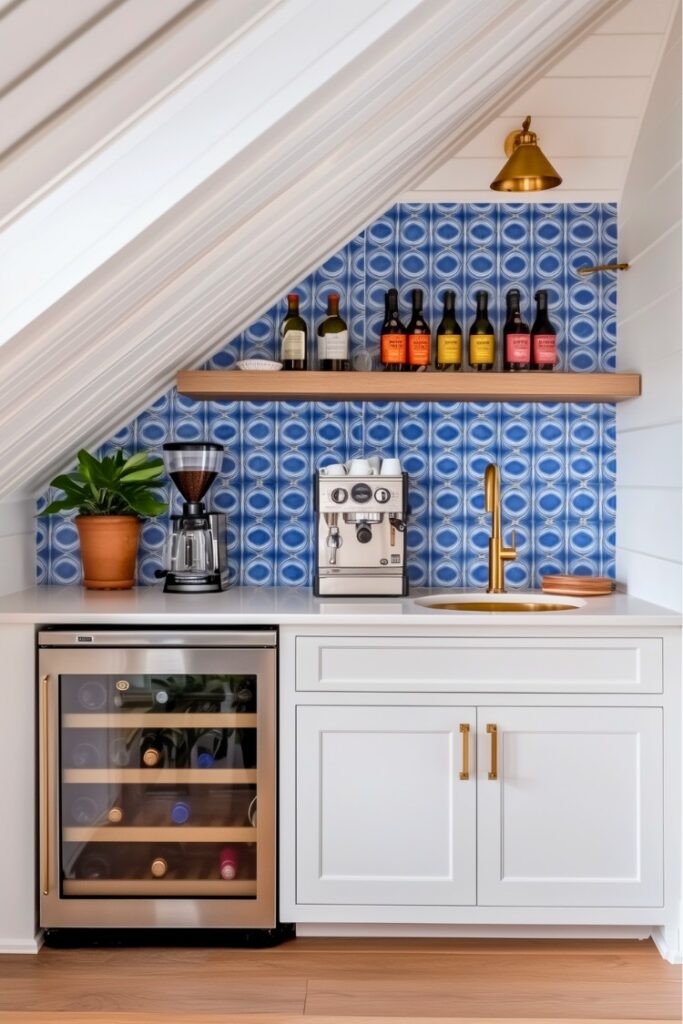 16 Under-Stairs Mini Bar & Coffee Station Ideas - H.M.G