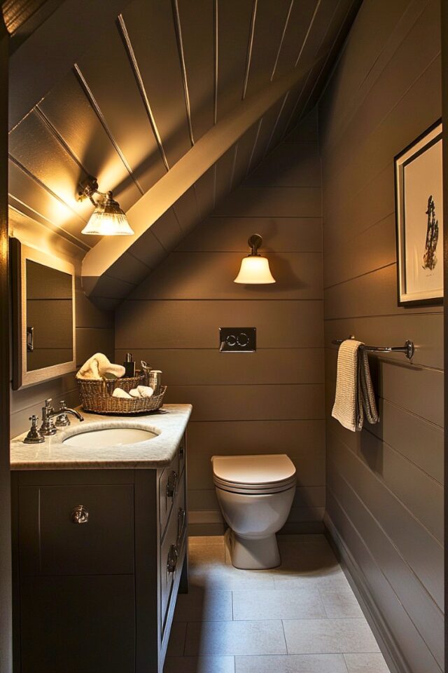 14 Small Bathroom Under Stairs Ideas to Make the Most of That Cozy ...