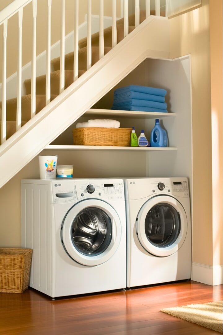 10+ Space-Saving Laundry Ideas Under the Stairs You Need to See - H.M.G