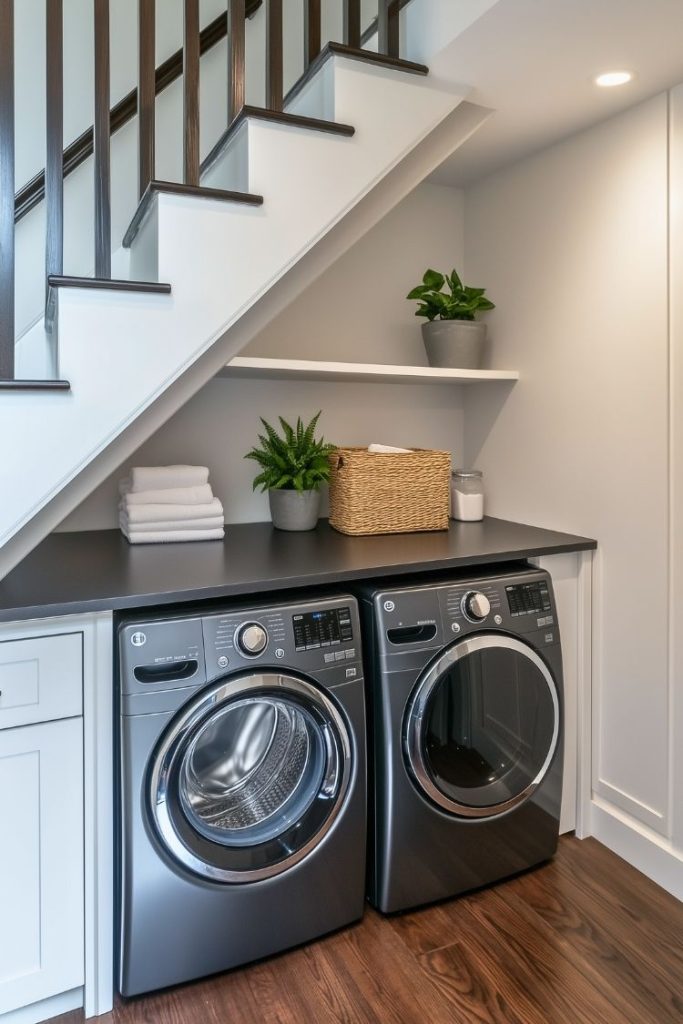 10+ Space-Saving Laundry Ideas Under the Stairs You Need to See - H.M.G