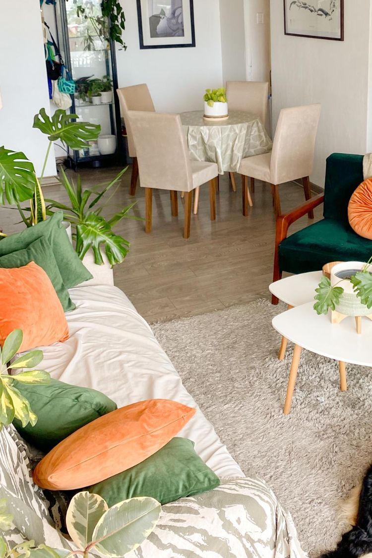 small cozy living dining room combo