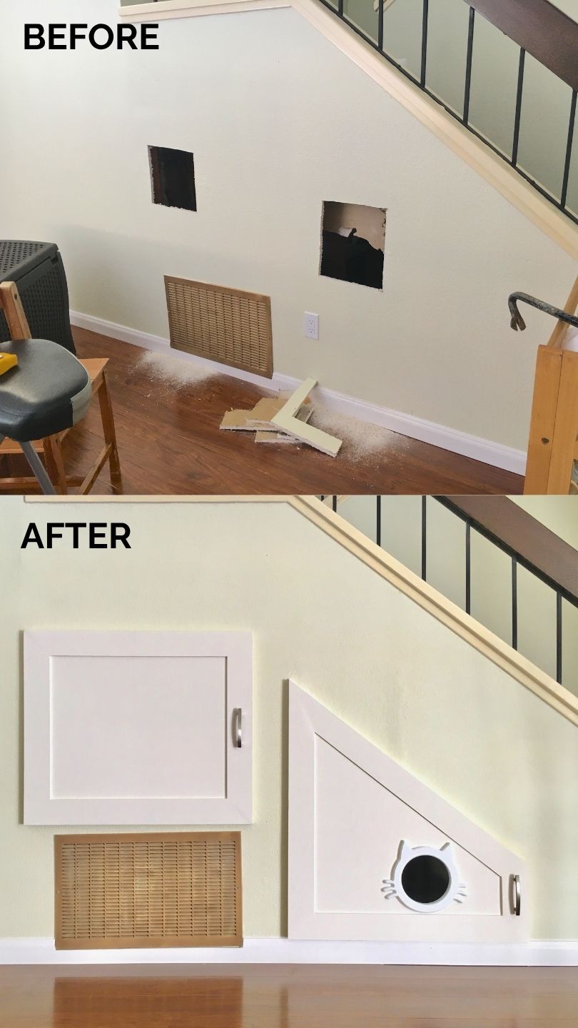 under stairs cat house