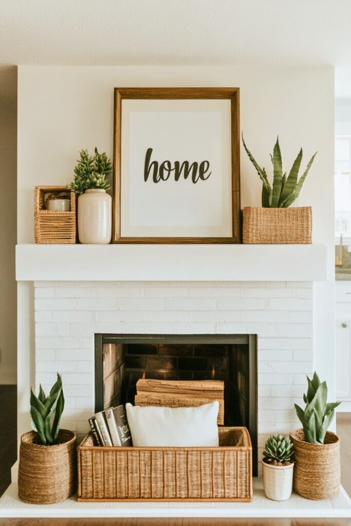 14 Creative Ways to Decorate an Unused Fireplace - H.M.G