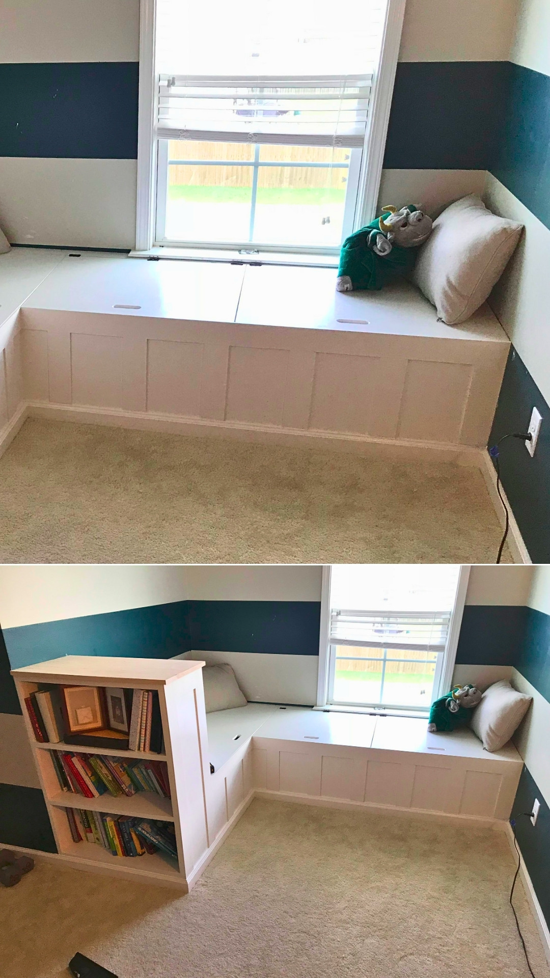 Built In Window Seat With Bookcase Reading Nook Hidden Storage Small Spaces
