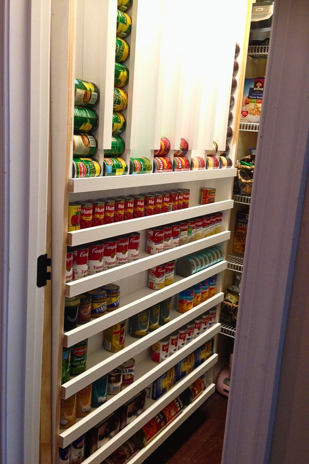 DIY Behind-the-Door Vertical Can Organizer for Pantry Storage Solutions