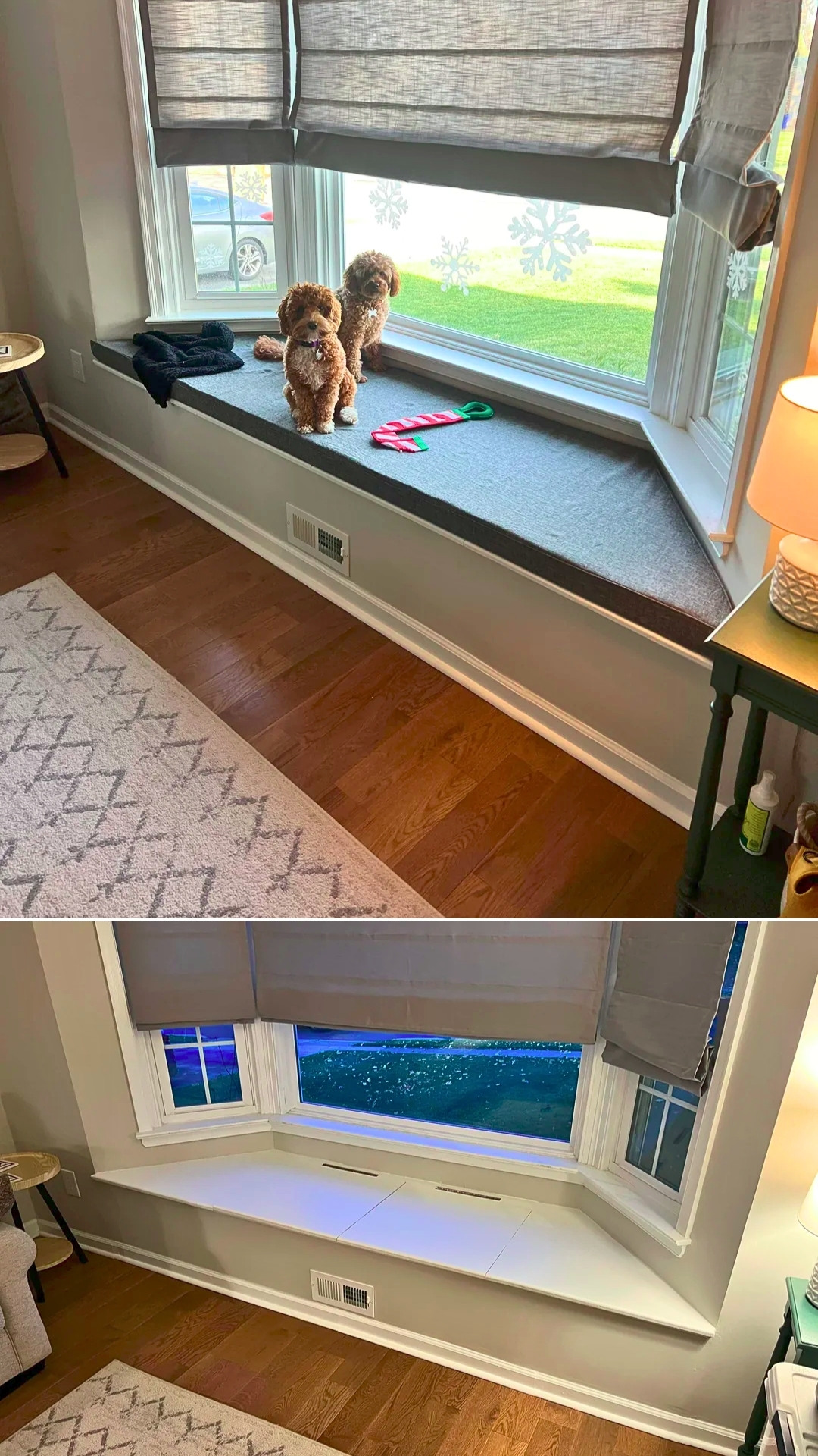 Modern Built In Window Bench With Hidden Storage And Extended Vent Reading Nook