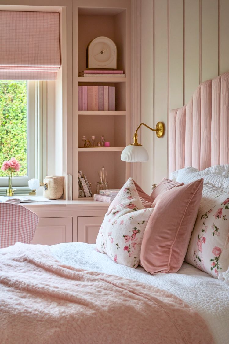 Pink-Themed Workspace for a Feminine Touch