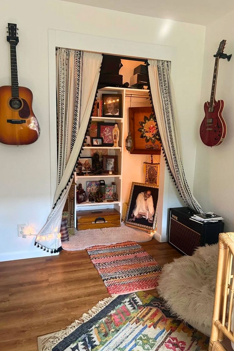 altar corner with music room