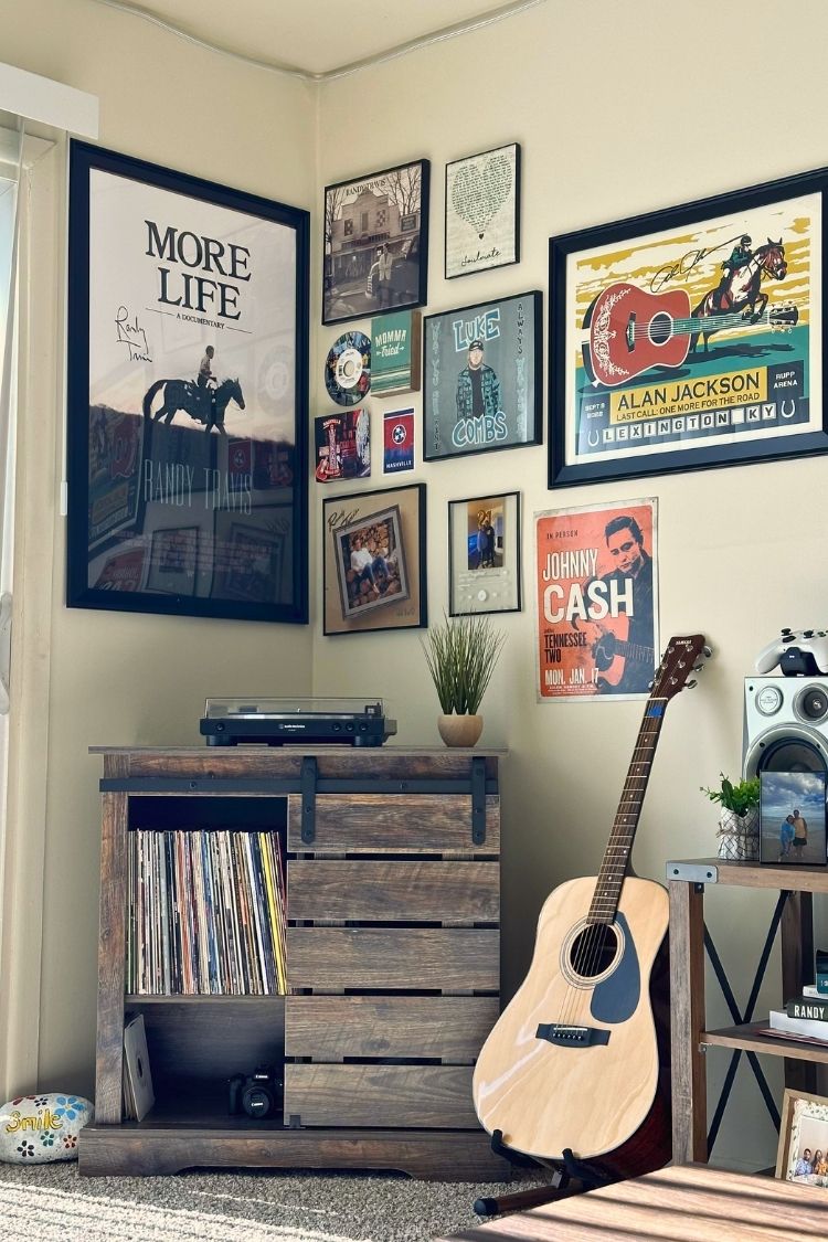 music corner in an apartment