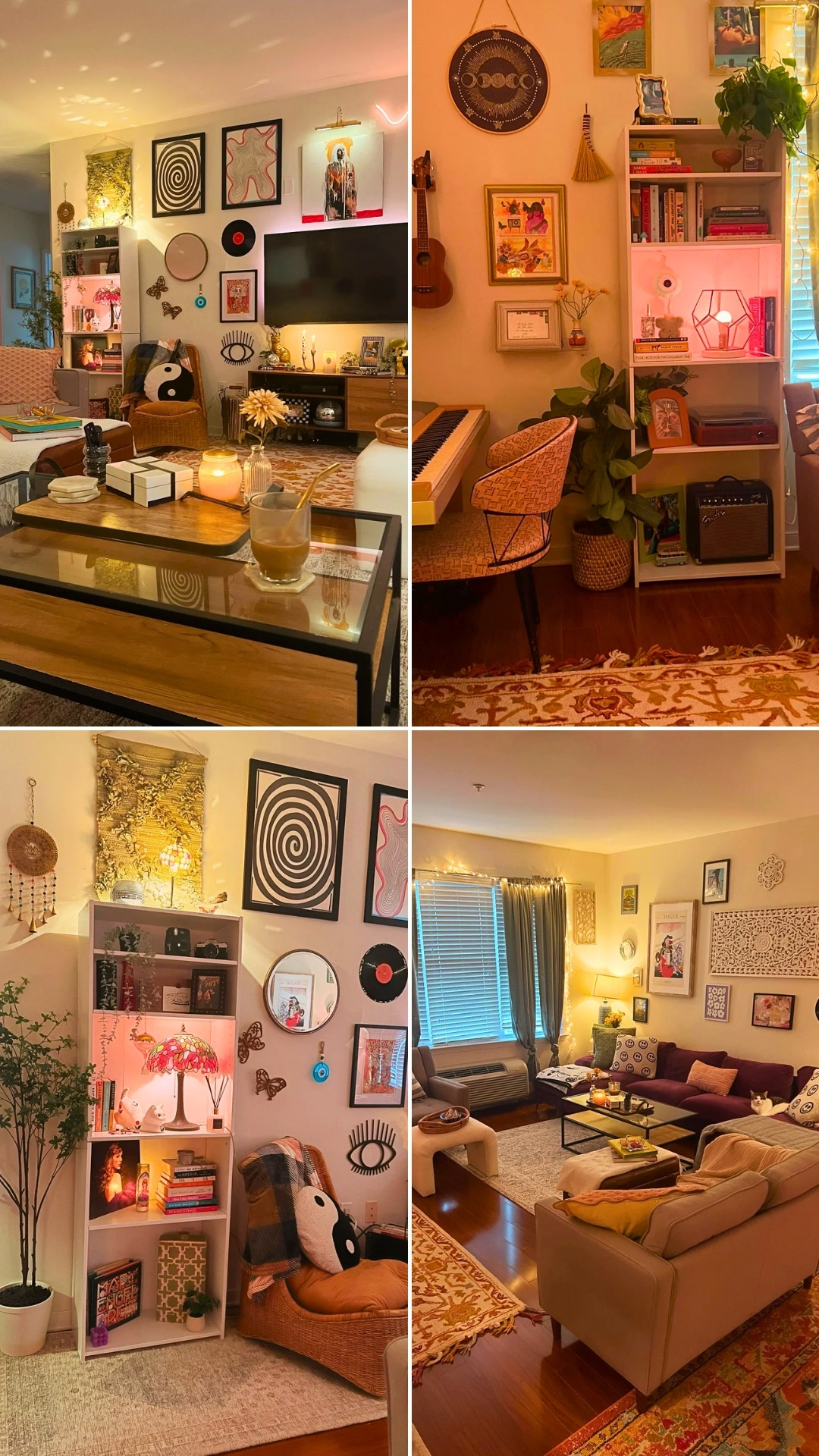 Eclectic Cozy Apartment With Sitcom-Inspired Peel-And-Stick Wall