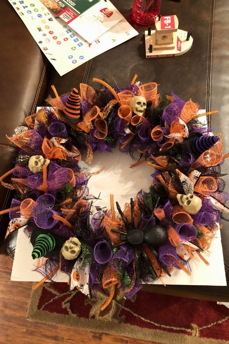 diy halloween wreath