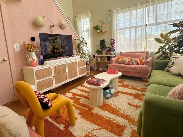 thrifted living room