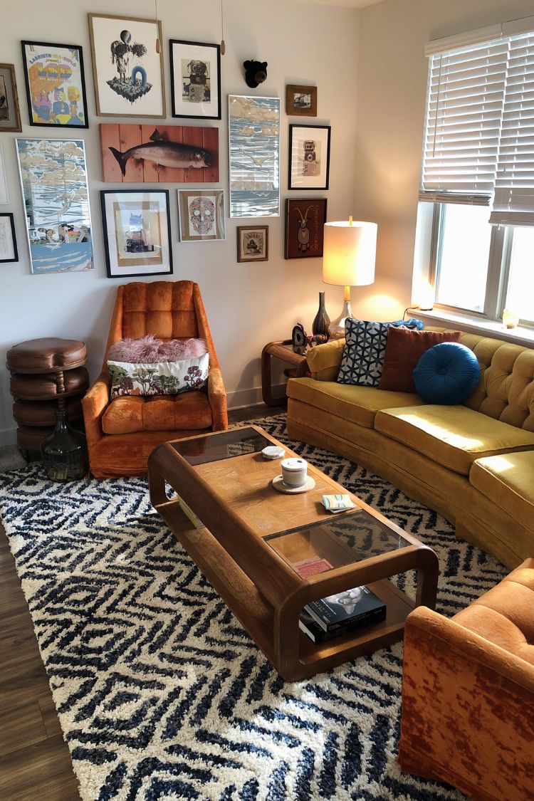 thrifted living room