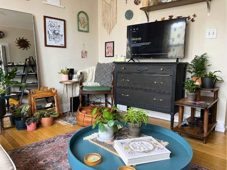 thrifted living room