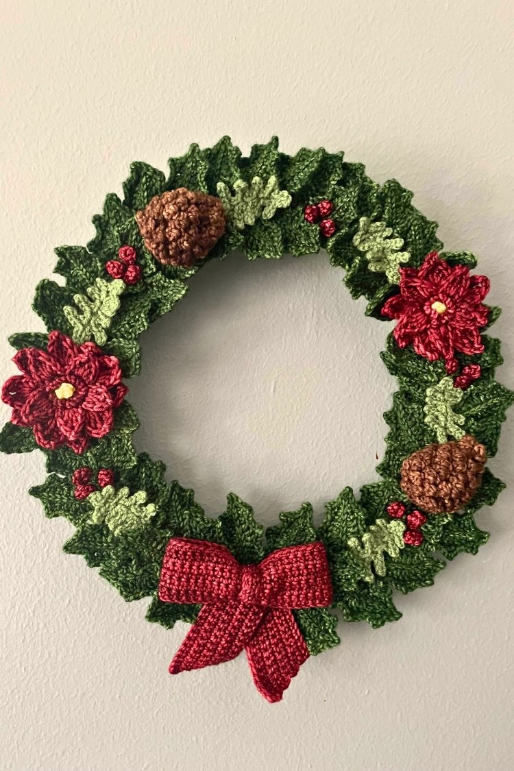 a diy christmas wreath on front door