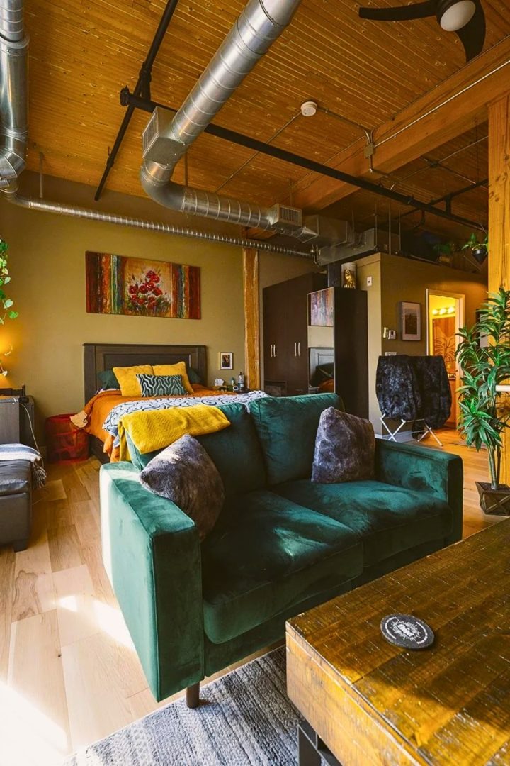 Industrial Studio Apartment With Exposed Beams Reference: Cozy Small Studio Apartment Ideas That Prove Tiny Spaces Don