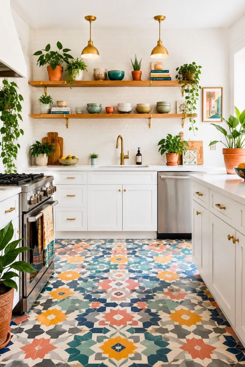 Kitchen Color Schemes That Perfectly Balance Classic White Cabinets - H.M.G